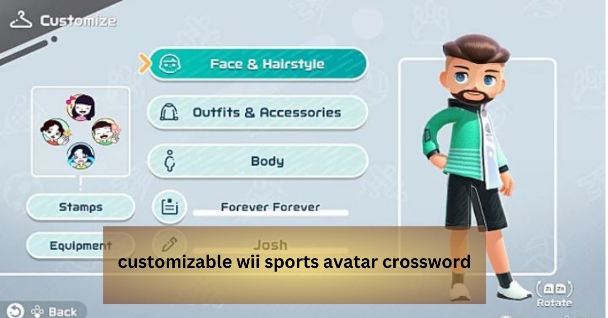 customizable wii sports avatar crossword